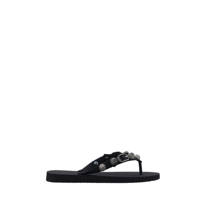 Balenciaga Black Polyester Flat Sandals