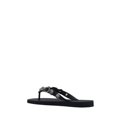 Balenciaga Black Polyester Flat Sandals