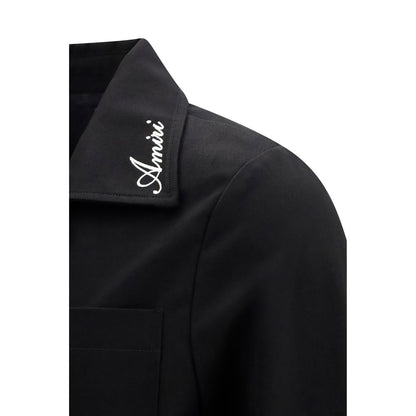 Amiri Black Cotton Full-Length Jacket