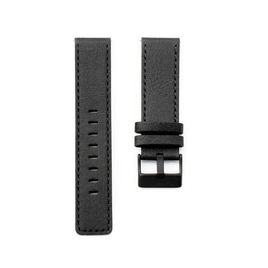 TAYROC Black Leather Dress Watch