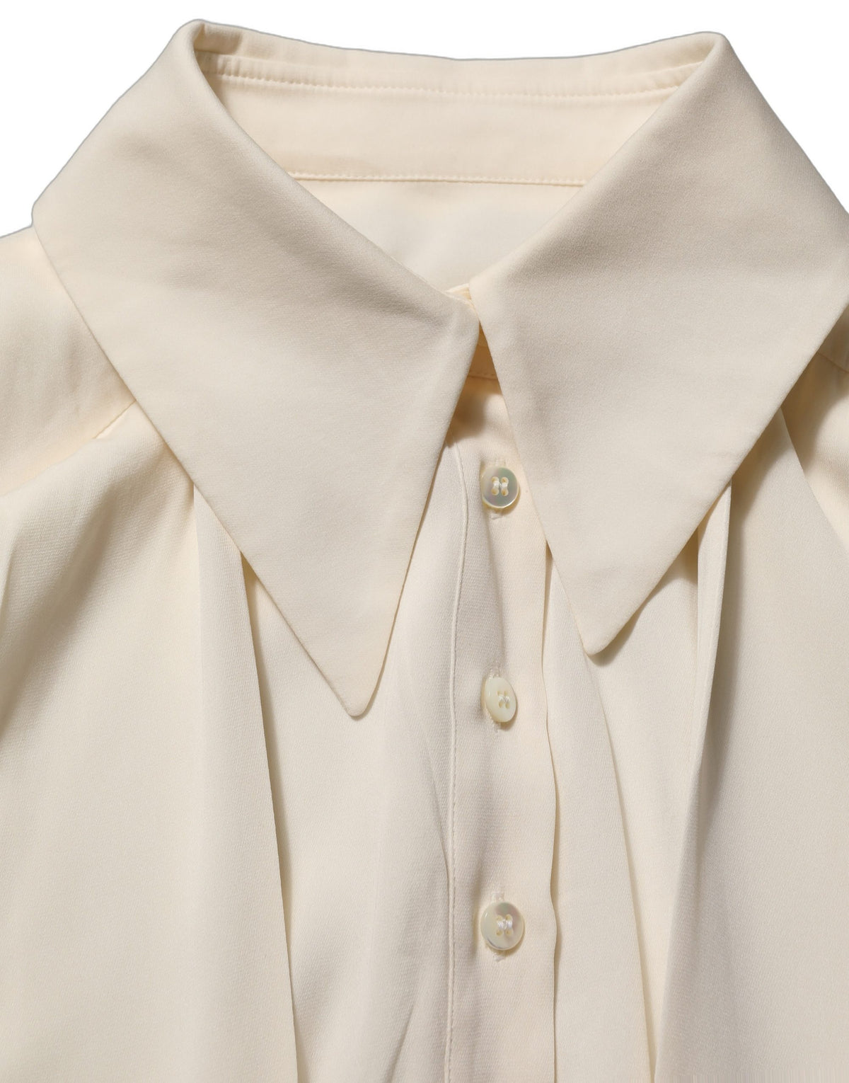 Dolce & Gabbana Off-White Bluse mit Ascot-Kragen und langen Ärmeln