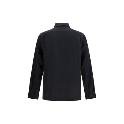 Brunello Cucinelli Black Linen Denim Jacket
