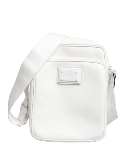 Dolce & Gabbana White Logo Plaque Crossbody Shoulder Borse Men Bag