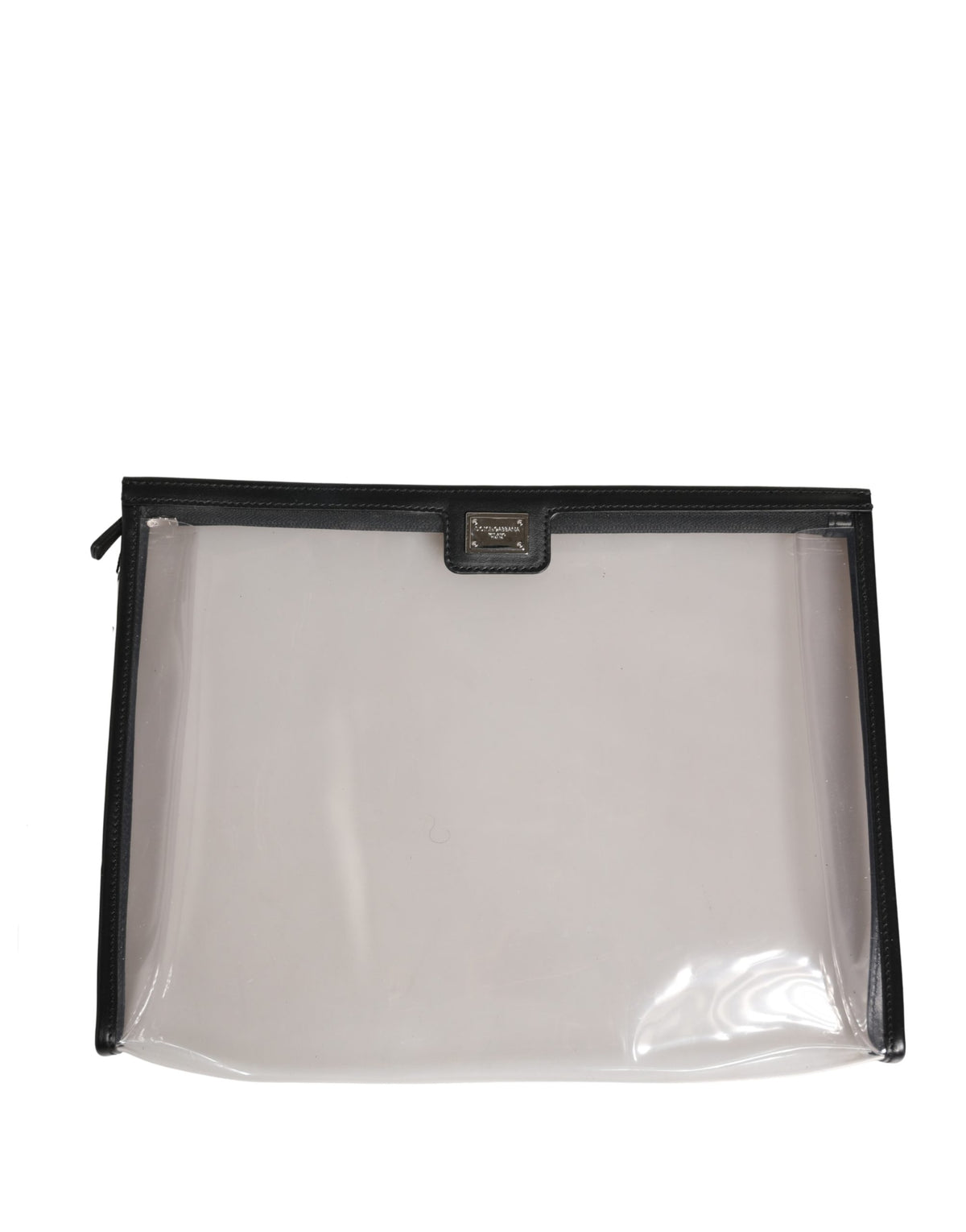 Dolce & Gabbana Transparente PVC Clutch Tasche mit Markenlogo-Plakette