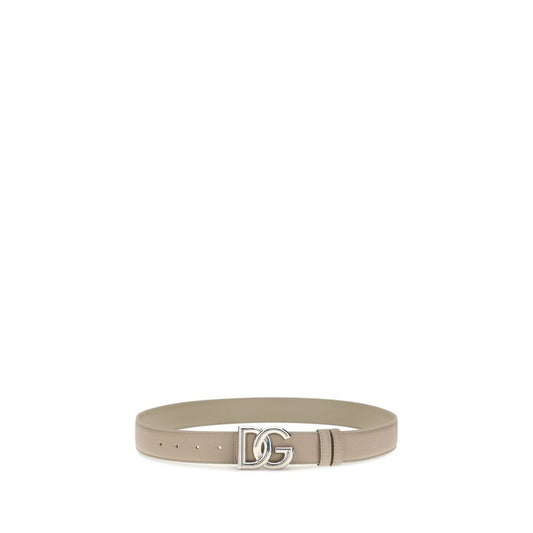 Dolce & Gabbana Beige Calf Leather Bos Taurus Regular Belt