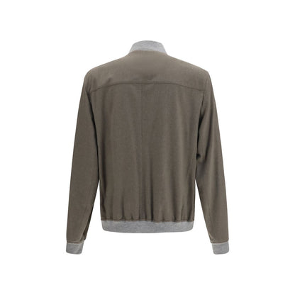 Brunello Cucinelli Bicolor Cashmere Bomber