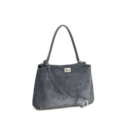 Balenciaga Gray Calf Leather Bos Taurus Shoulder Bag