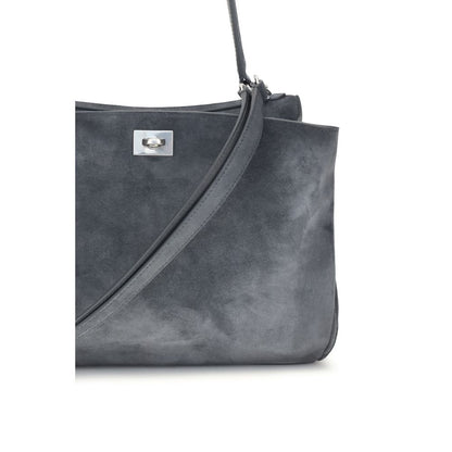 Balenciaga Gray Calf Leather Bos Taurus Shoulder Bag