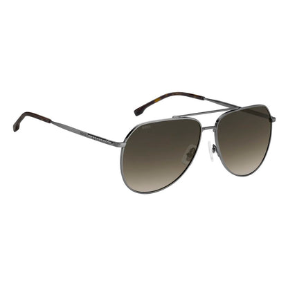 Hugo Boss Gray Metal Sunglasses
