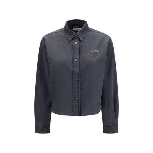 Miu Miu Gray Denim Shirt