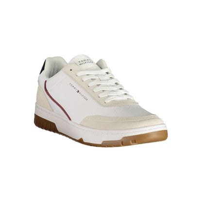 Tommy Hilfiger White Polyurethane Men's Sneaker