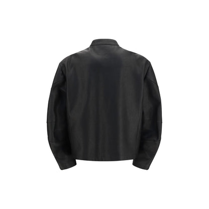 Gucci Black Calf Leather Bos Taurus Biker Jacket
