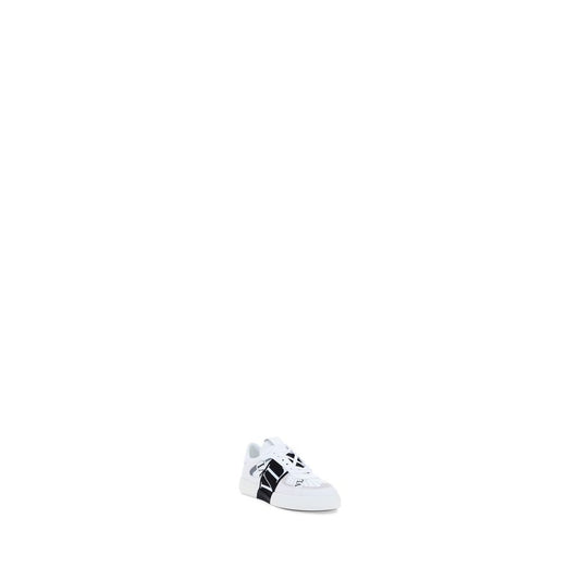 Valentino Garavani White Calf Leather Bos Taurus Athletic Sneakers