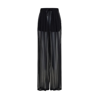 Dolce & Gabbana Black Silk Casual Pants