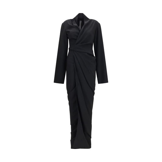 Rick Owens Black Viscose Casual Dress
