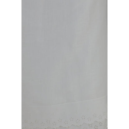 Magda Butrym White Cotton Midi Skirt