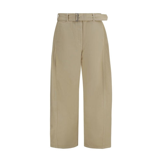Magda Butrym Beige Cotton Casual Pants