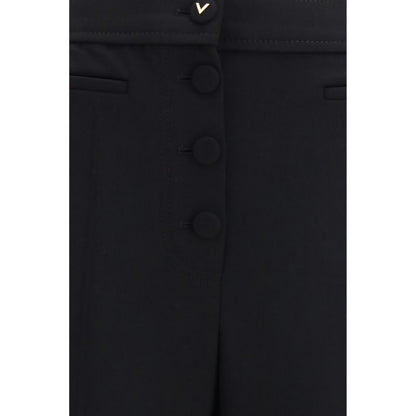 Valentino Garavani Black Wool Oves Aries Flared Pants