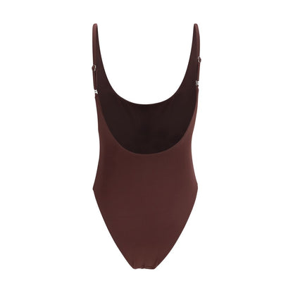 Magda Butrym Bordeaux Polyamide One-Piece Swimsuit