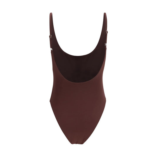 Magda Butrym Bordeaux Polyamide One-Piece Swimsuit