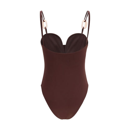 Magda Butrym Bordeaux Nylon One-Piece Swimsuit