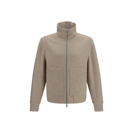 Brunello Cucinelli Beige Cashmere Full-Length Jacket
