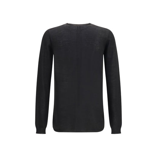 Rick Owens Black Wool Oves Aries Sweatshirt