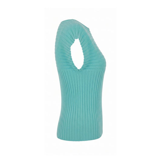 Malo Light Blue Cotton Women Sweater
