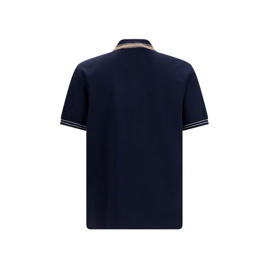 Ferragamo Blue Cotton Polo Shirt