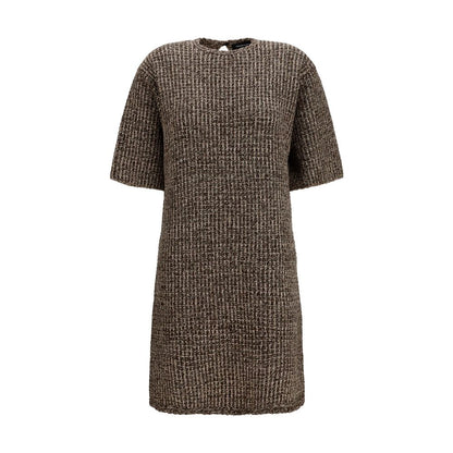 Fabiana Filippi Brown Wool Oves Aries Casual Dress