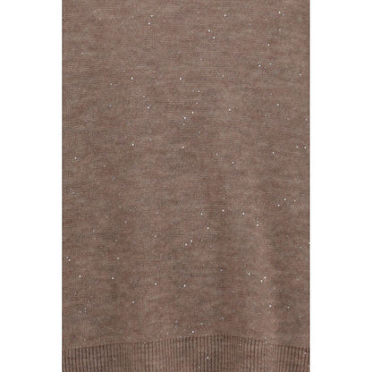 Fabiana Filippi Brown Wool Oves Aries Sweatshirt