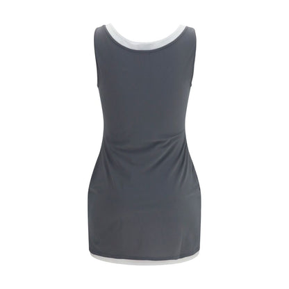Miu Miu Gray Recycled Polyamide Casual Dress