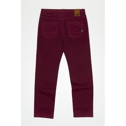Bikkembergs Bordeaux Cotton Slim Fit Jeans