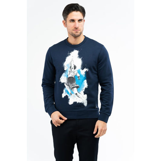 Bikkembergs Blue Cotton Sweatshirt