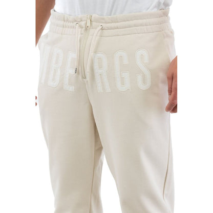 Bikkembergs Beige Cotton Joggers (Workout Pants)