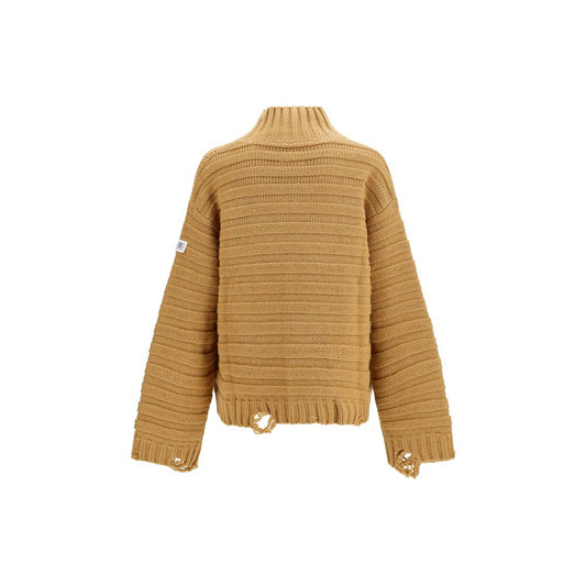 MM6 Beige Wool Oves Aries Turtleneck