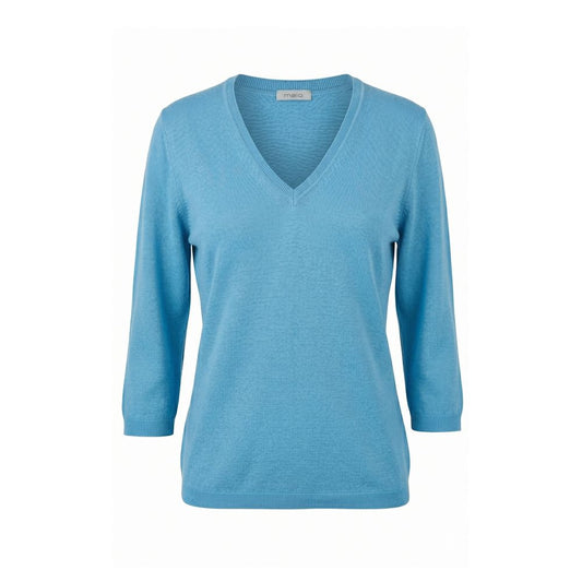 Malo Blue Silk Women Sweater