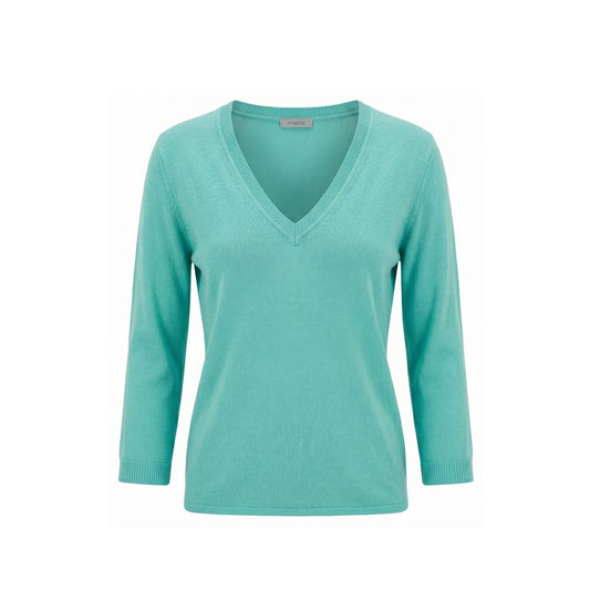 Malo Blue Cotton Women Sweater