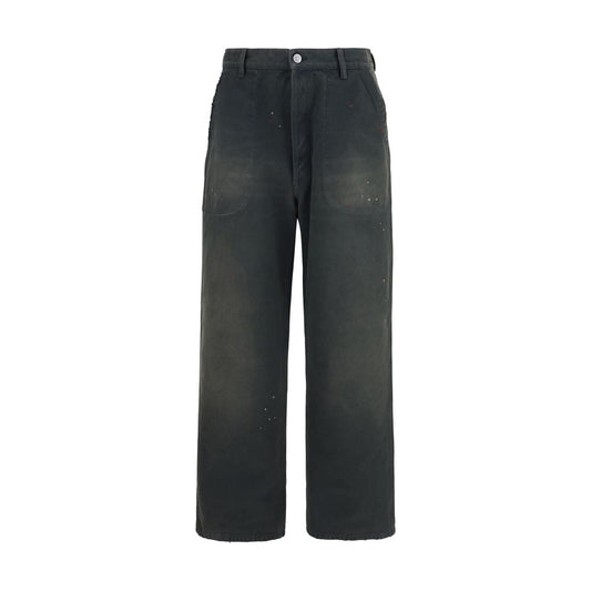 Maison Margiela Gray Cotton Casual Pants