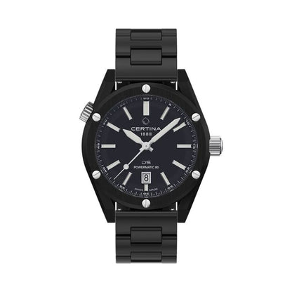 Certina Black Stainless Steel Dress Watch