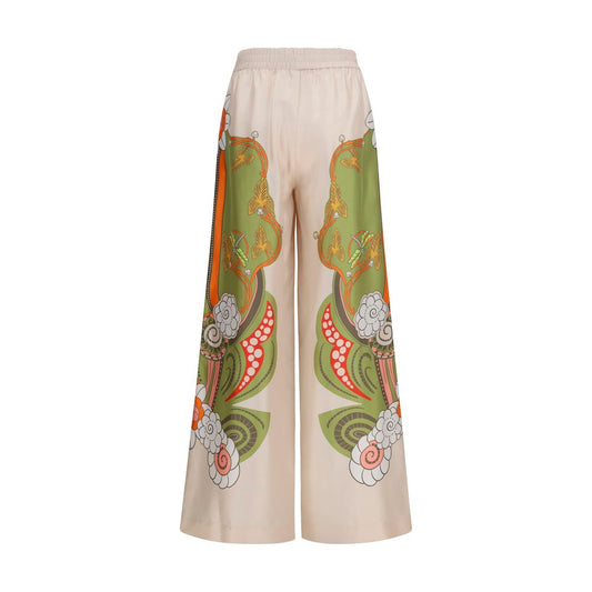 La Double J Multicolor Silk Casual Pants
