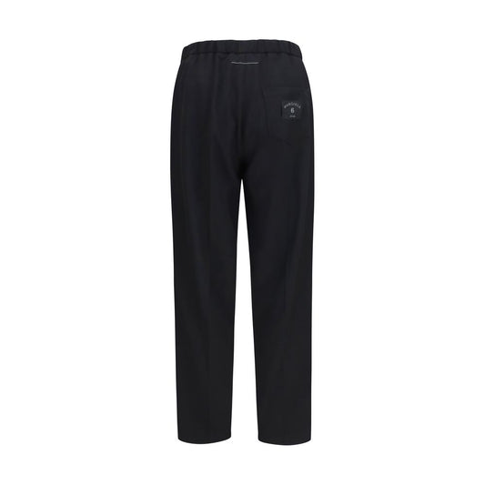 MM6 Black Polyester Casual Pants