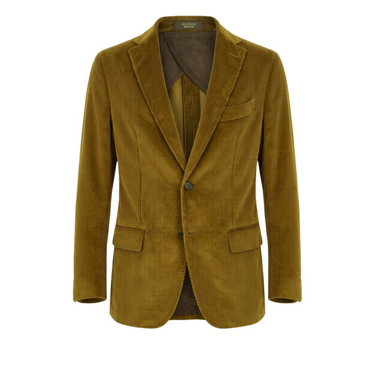 Peserico Green Cotton Men Jacket