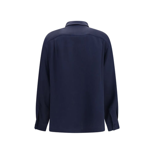 Max Mara Blue Silk Shirt