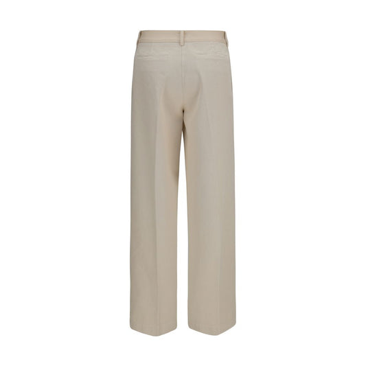 Forte_Forte Beige Cotton Chino Pants