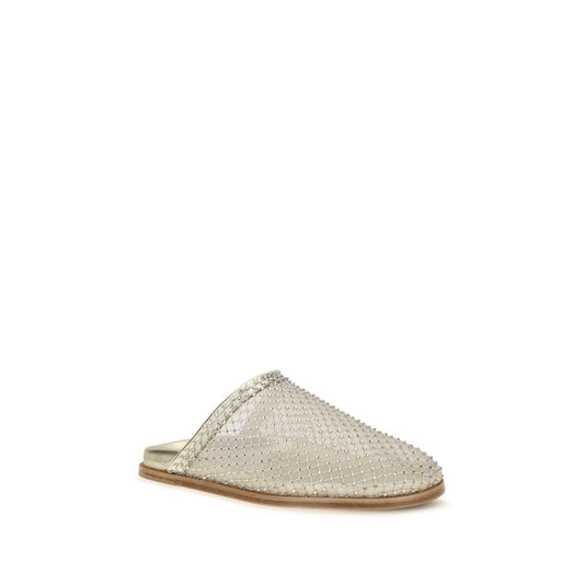 Forte_Forte Silver Fabric Mules