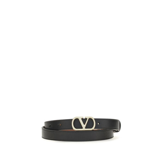 Valentino Garavani Black Calf Leather Bos Taurus Belt