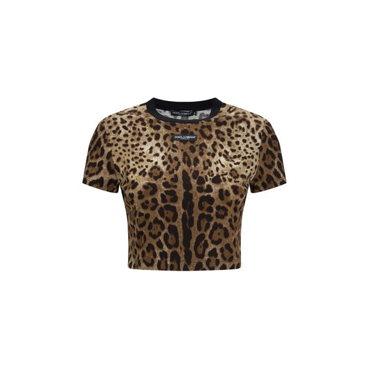 Dolce & Gabbana Beige Cotton T-Shirt