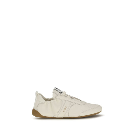 Chloé Beige Fabric Athletic Sneakers