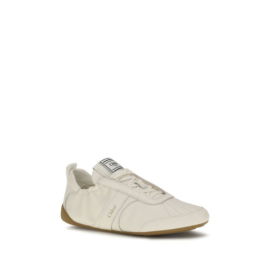 Chloé Beige Fabric Athletic Sneakers